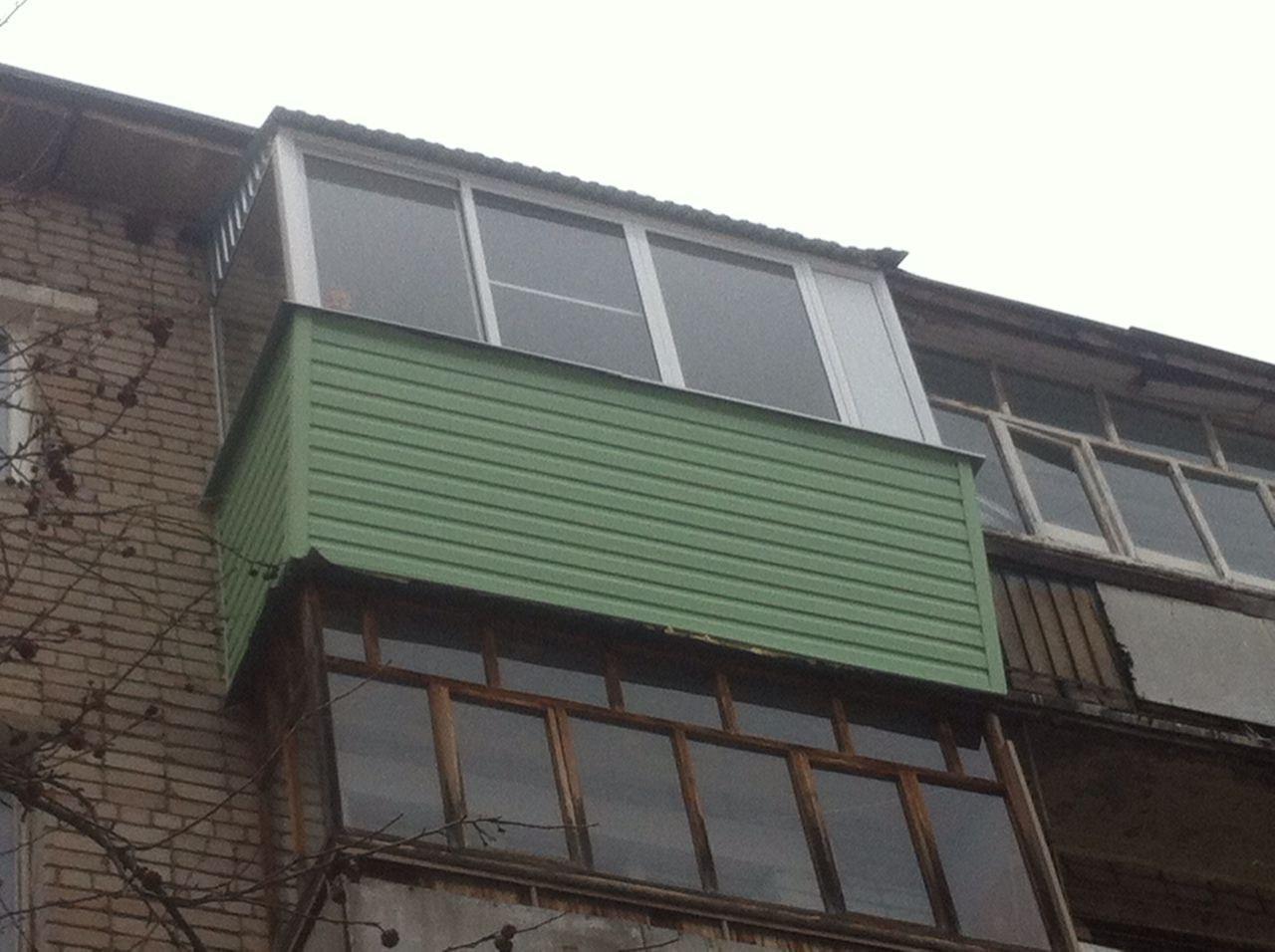 Остекление балкона-отделка сайдингом
